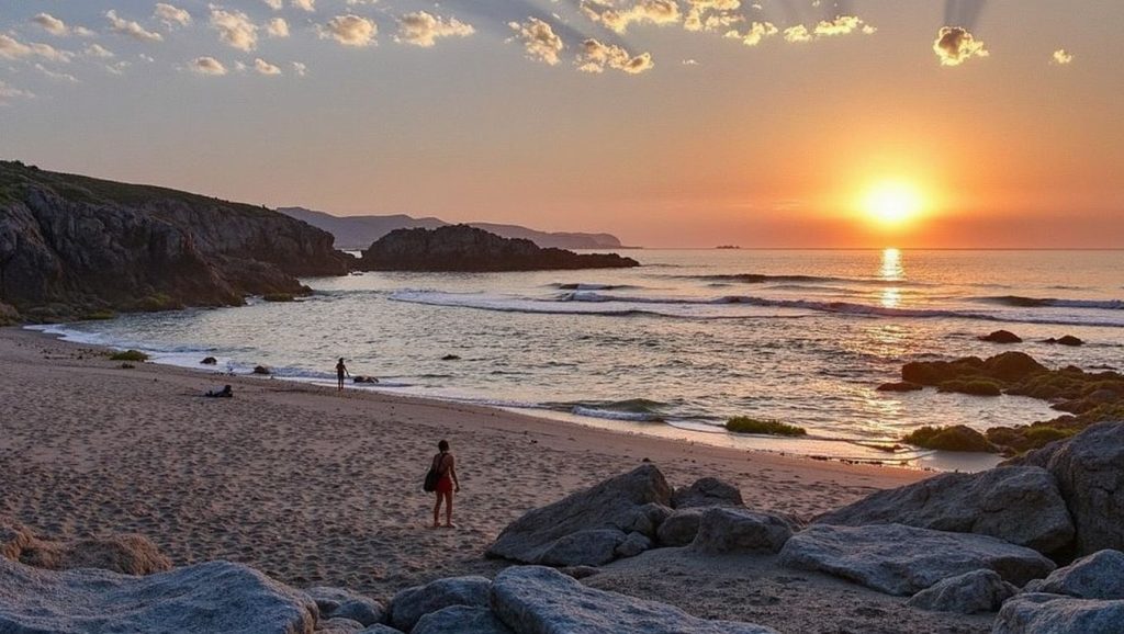 Línea de costa en Praia da Carteleira, Galicia