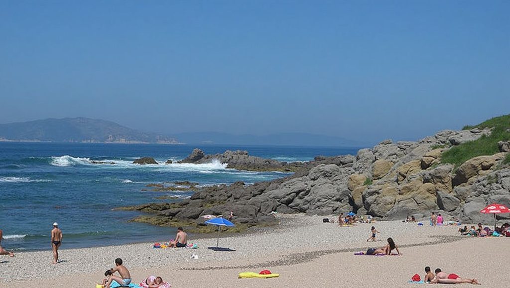 Praia da Cuncheira en Baiona (Pontevedra)