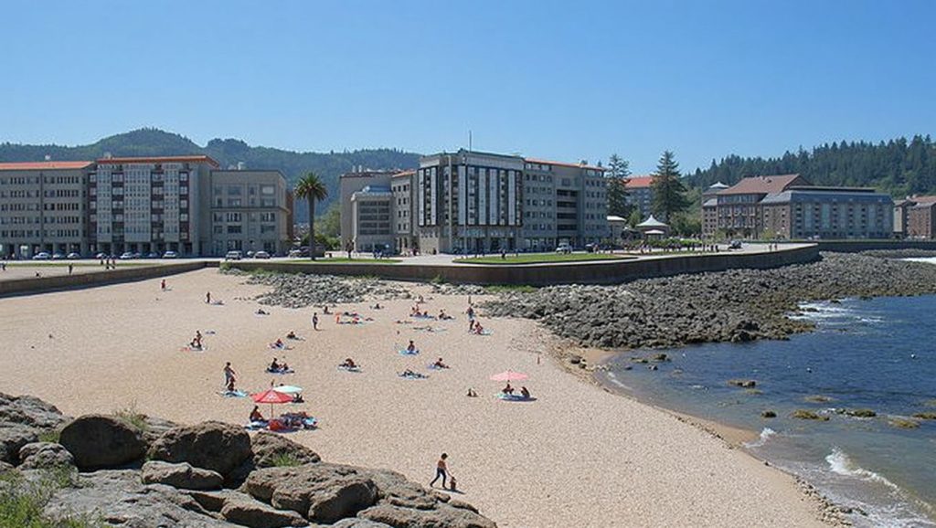 Aguas de Praia da Cuncheira en Baiona (Pontevedra)
