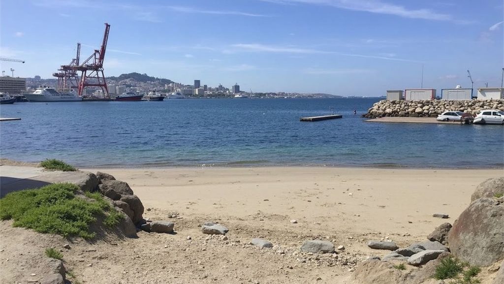 Praia da Fábrica en Vigo (Pontevedra)
