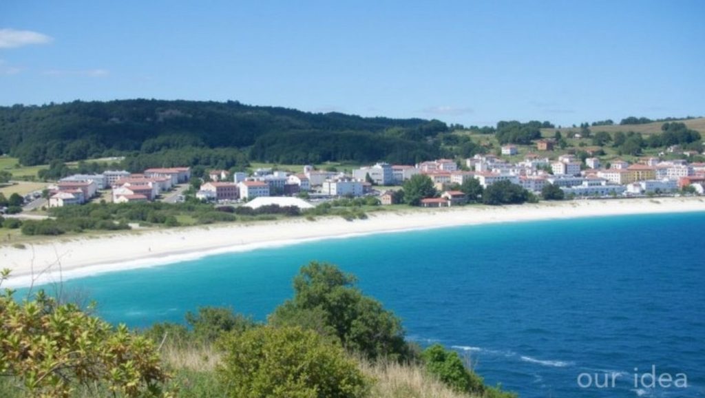 Ría y costa de Praia da Frouxeira en Galicia, A Coruña