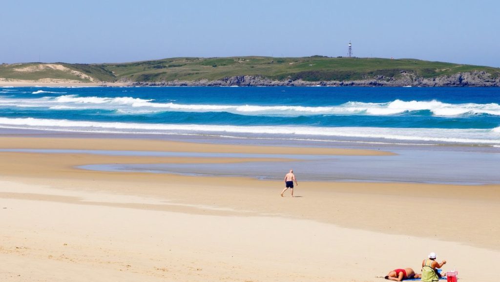 Aguas de Praia da Frouxeira en Galicia (A Coruña)