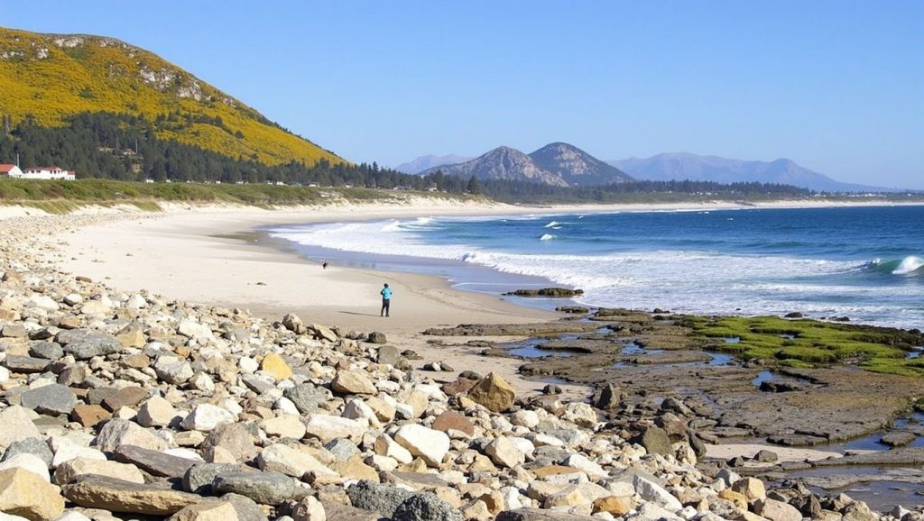 Acceso a Praia da Furniña desde el aparcamiento, Galicia