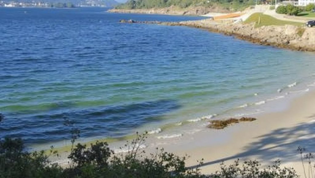 Arena y orilla en Praia da Gafa, Galicia, A Coruña