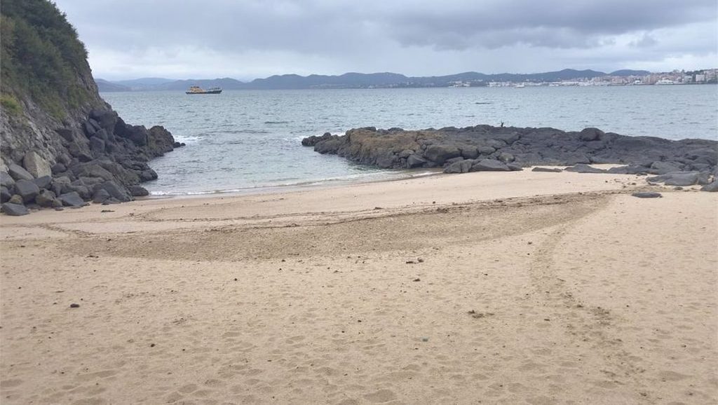 Vista de Praia da Insuíña en Galicia, A Coruña