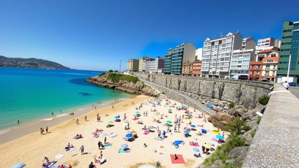 Detalle del agua en Praia da Insuíña, Galicia, A Coruña