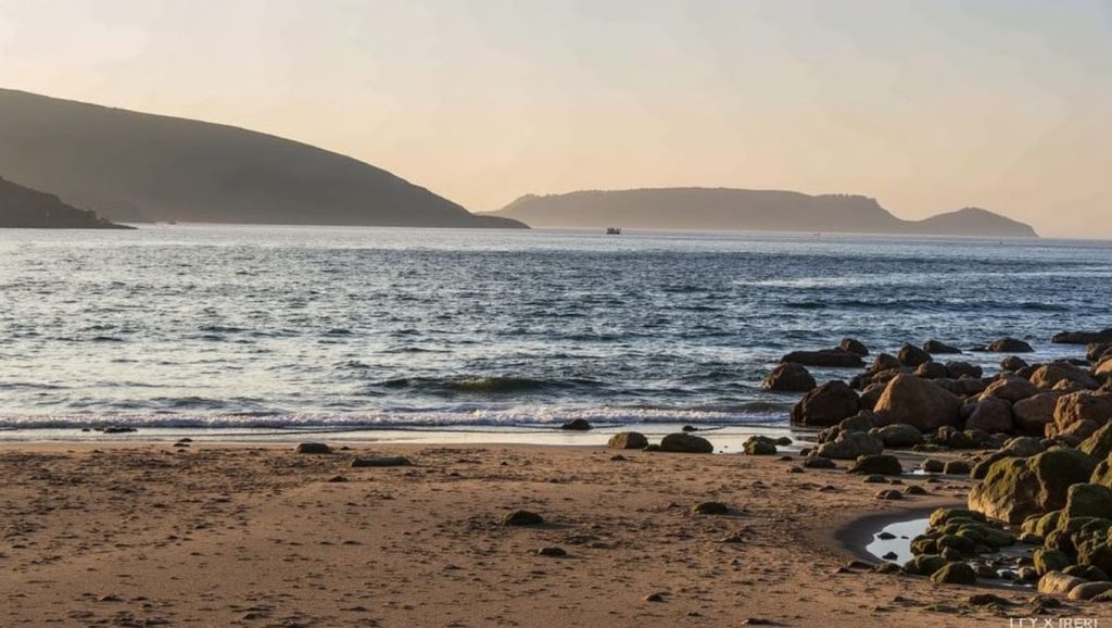 Acceso a Praia da Ladiña desde el aparcamiento, Galicia