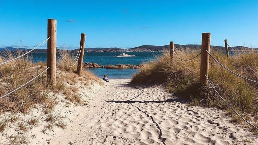 Praia da Lameira en A Illa de Arousa (Pontevedra)