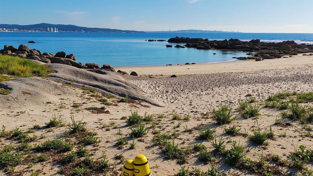 Entorno natural de Praia da Lameira en Pontevedra