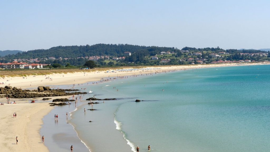 Panorámica de Praia da Lanzada, Pontevedra