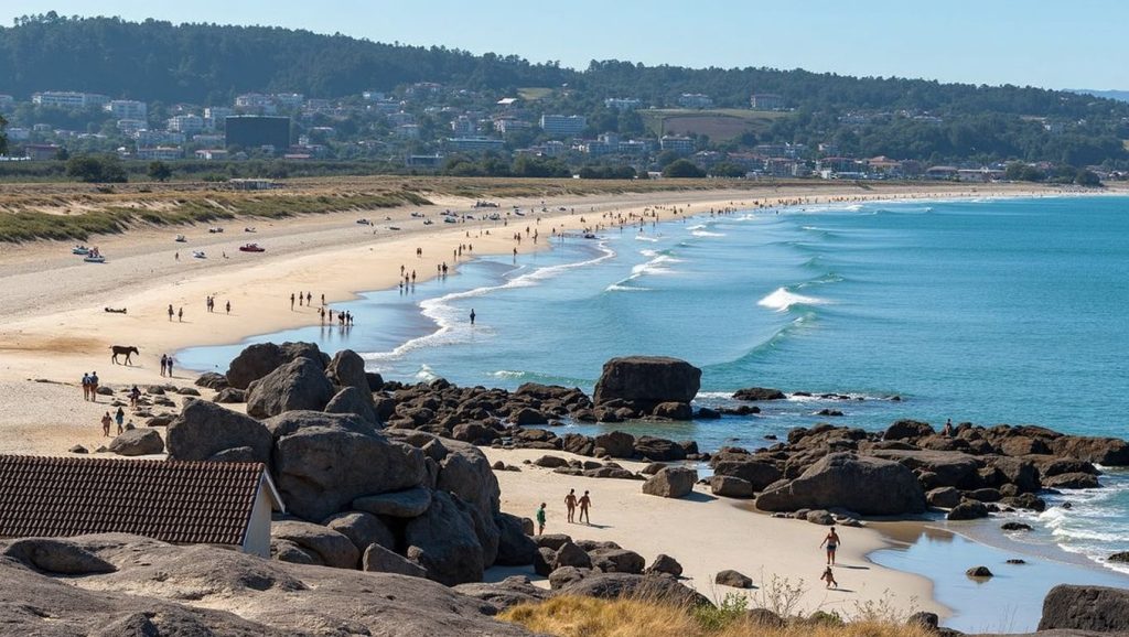 Aguas de Praia da Lanzada en O Grove (Pontevedra)