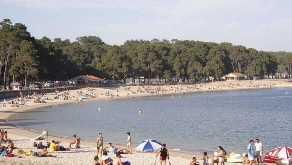 Vista de Praia da Lombiña en Galicia, A Coruña