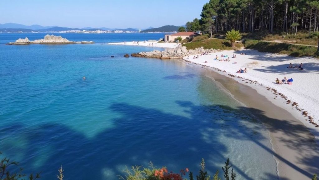 Entorno natural de Praia da Mexiloeira en Pontevedra