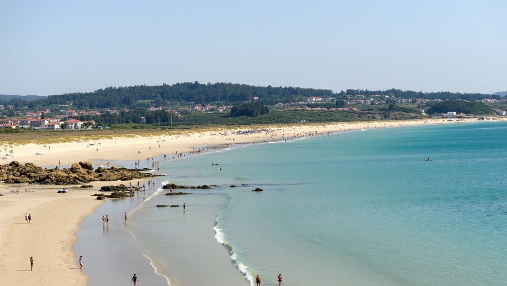 Aguas de Praia da Mourillá en Galicia (A Coruña)