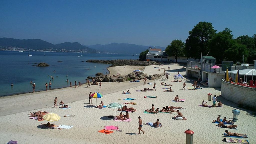Panorámica de Praia da Mourisca, Pontevedra