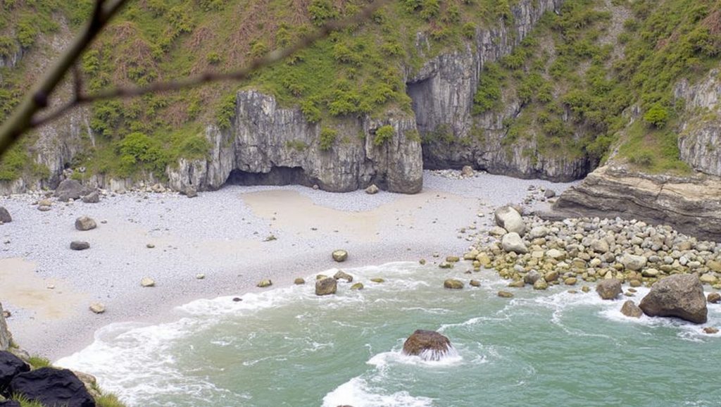 Ría y costa de Praia da Pereira en O Vicedo, Lugo