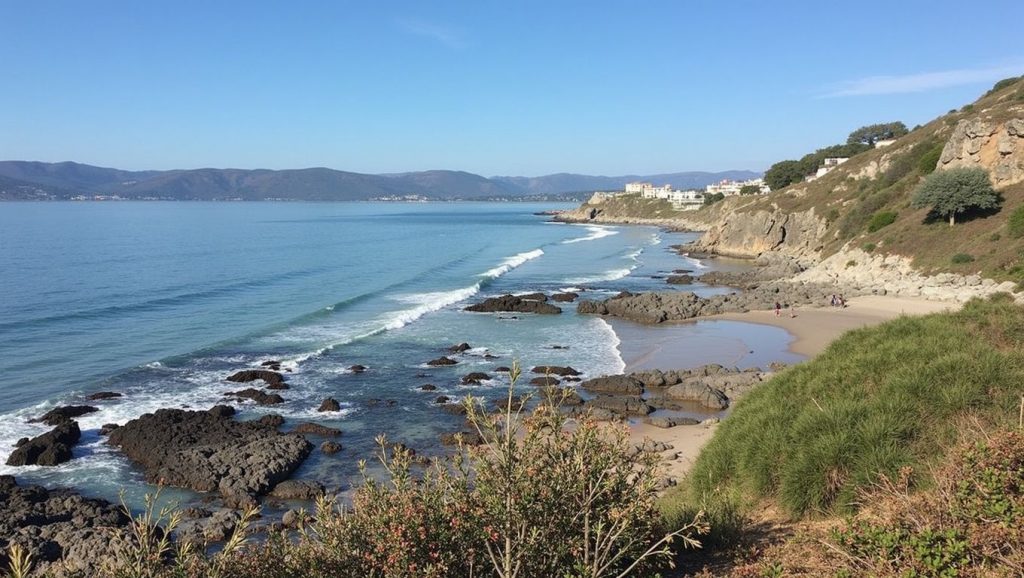 Vista general de Praia da Poza, O Porto do Son