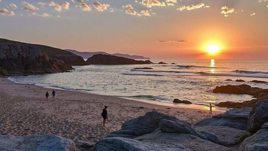 Arena fina en da Queimada, Galicia, A Coruña