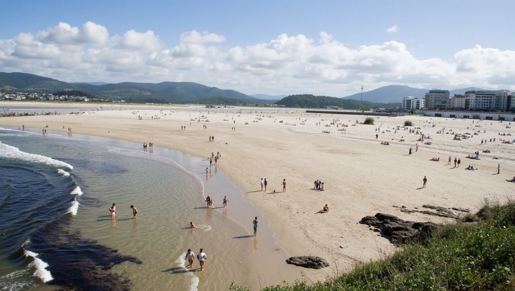 Panorámica de Praia da Rapadoira, Lugo