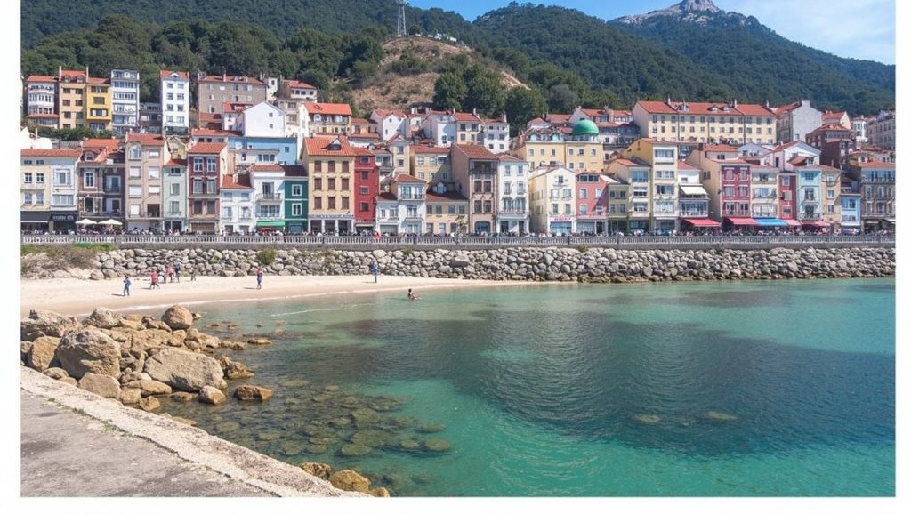 Panorámica de Praia da Ribeira, Pontevedra
