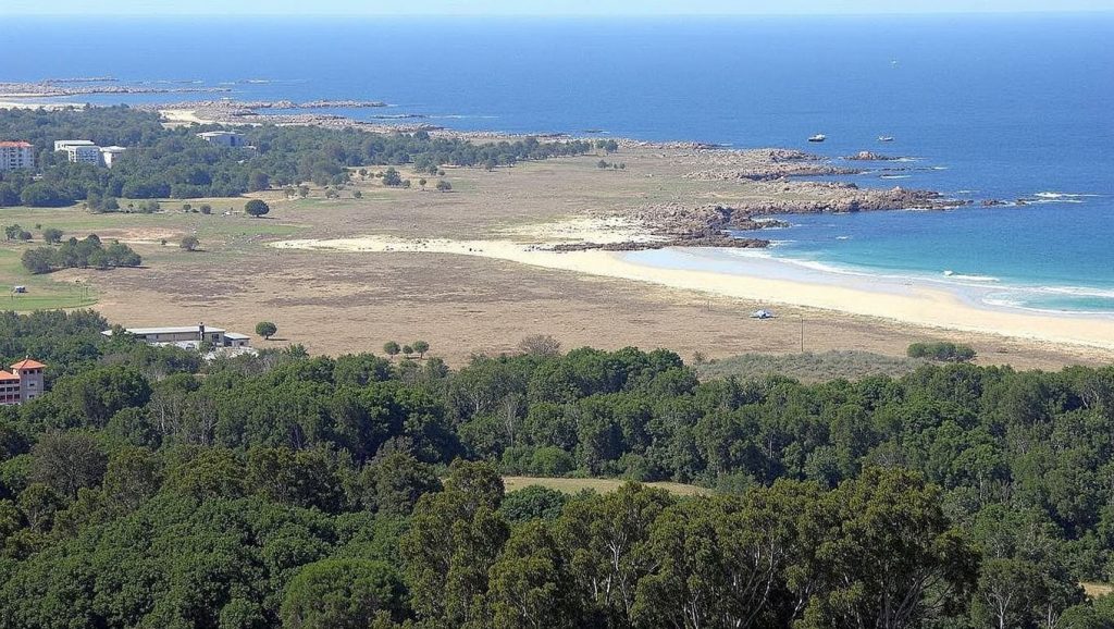 Arena y orilla en Praia da Ribeira das Rozas, Galicia, A Coruña