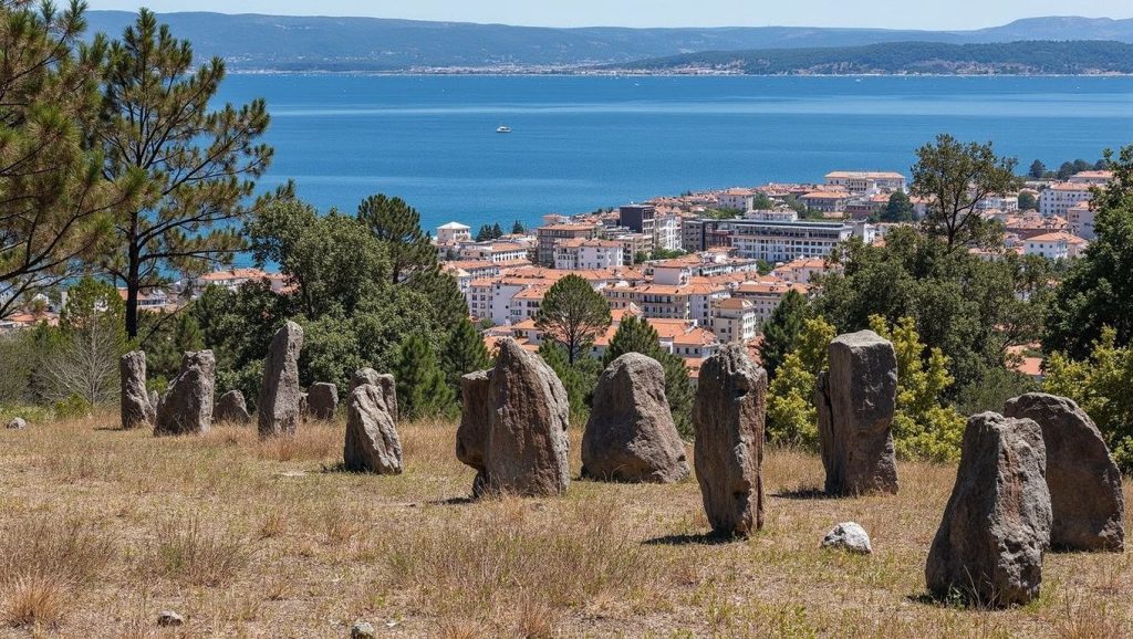 Vista amplia de Praia da Ribeira Grande en Galicia, A Coruña