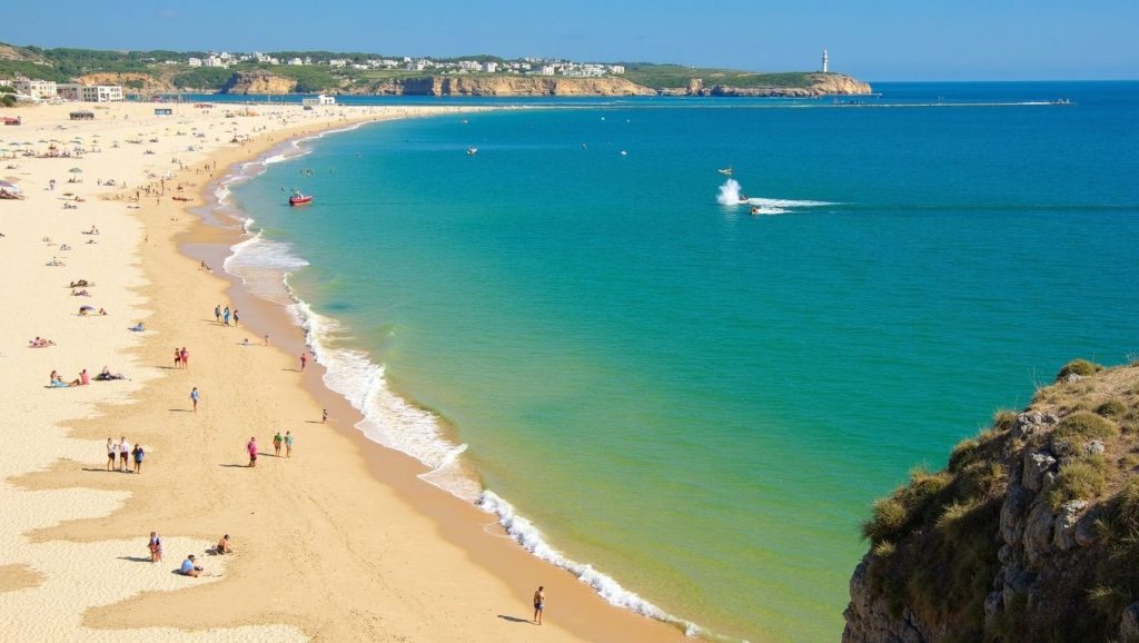 Panorámica de Praia da Rocha, A Coruña