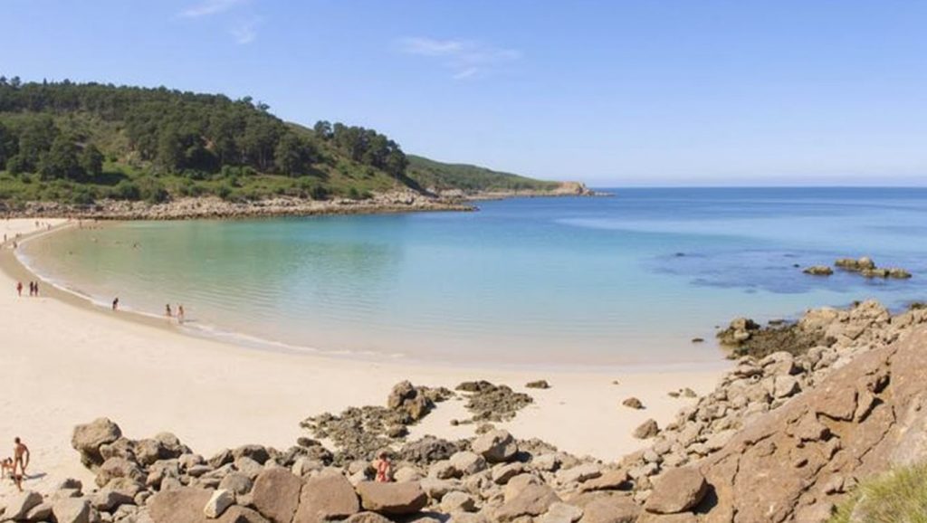 Entorno natural de Praia da Roiba en Pontevedra