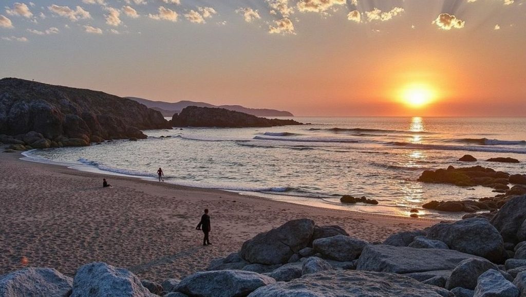 Paseo hacia da Rubeiriña, Galicia