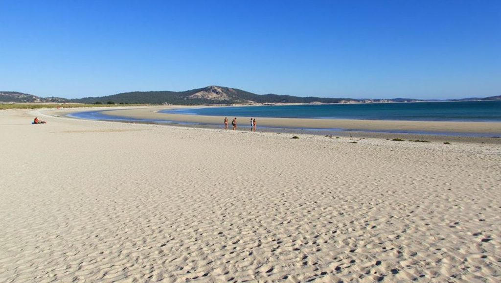 Detalle del agua en Praia da Salgueiriña, Galicia, A Coruña