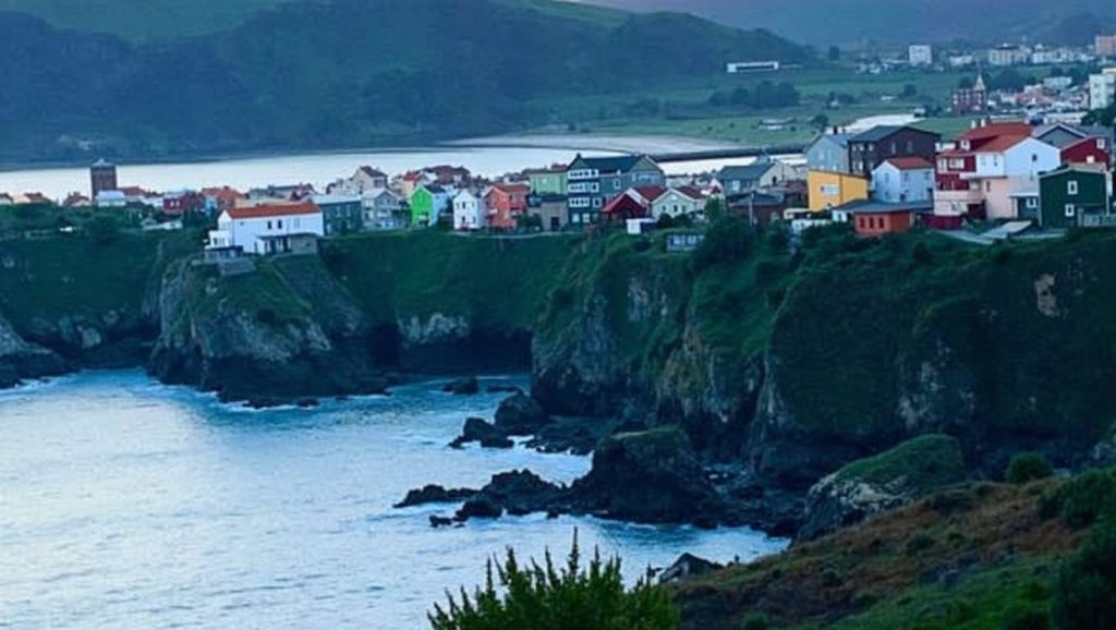 Ría y costa de Praia da Vaca en Cariño, A Coruña