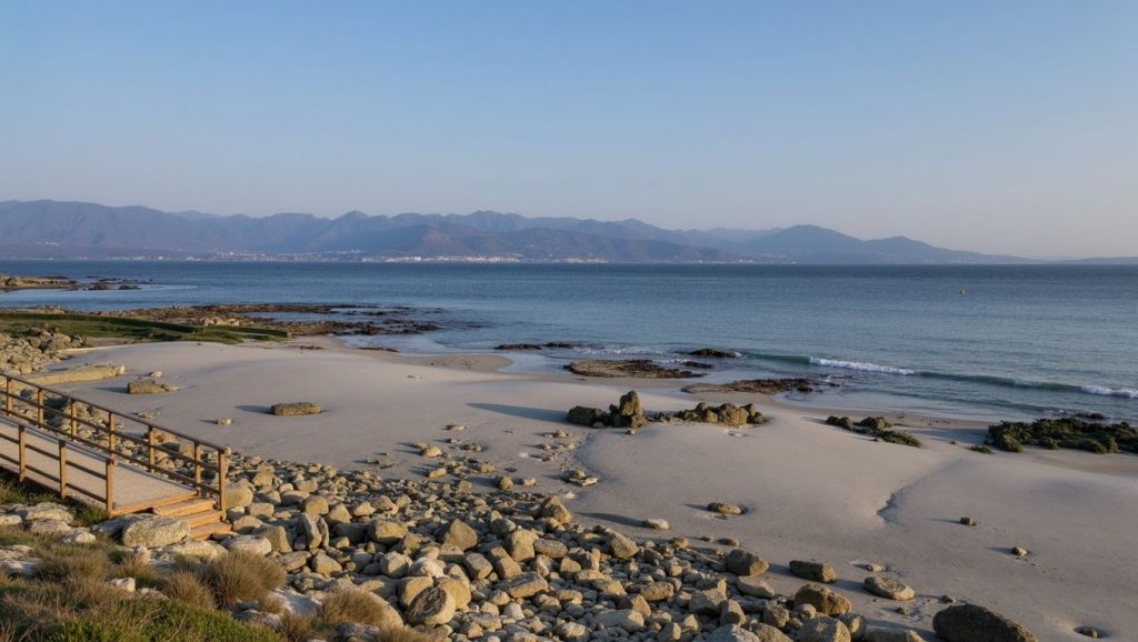 Praia da Virxe do Camiño en Muros (A Coruña)