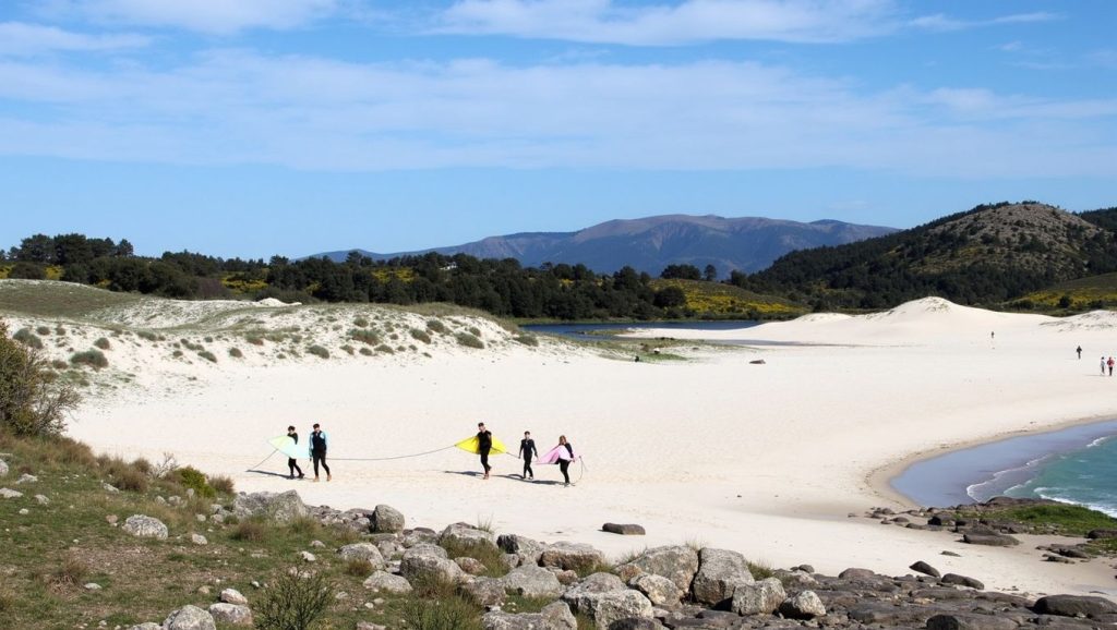 Entorno natural de Praia da Virxe do Camiño en A Coruña