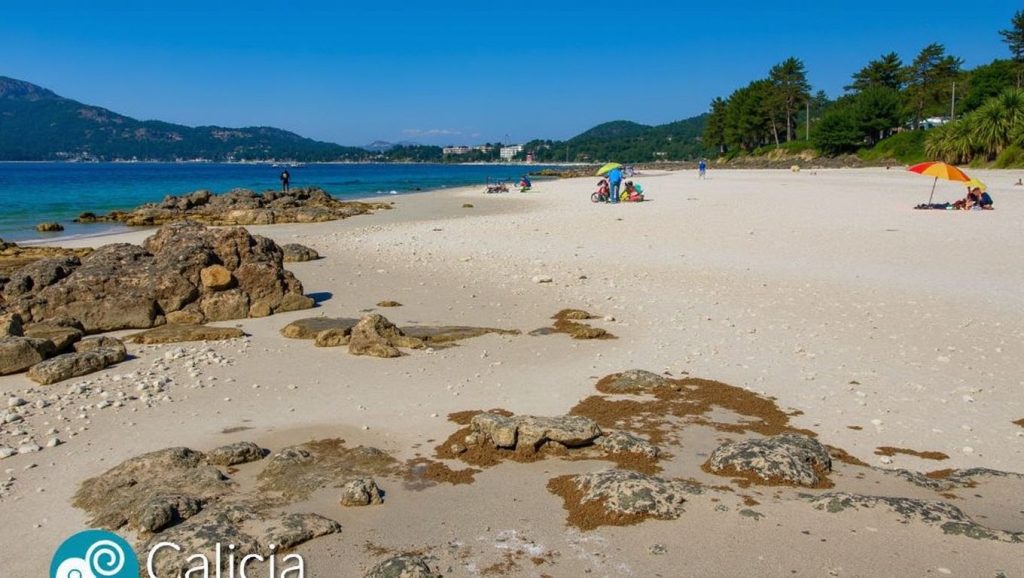 Amplia vista de Praia da Vouga, Muros, A Coruña