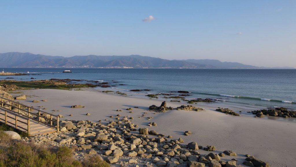 Costa de Muros desde Praia da Vouga, A Coruña