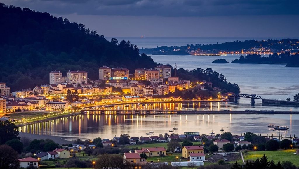 Panorámica de Praia das Bólas, A Coruña