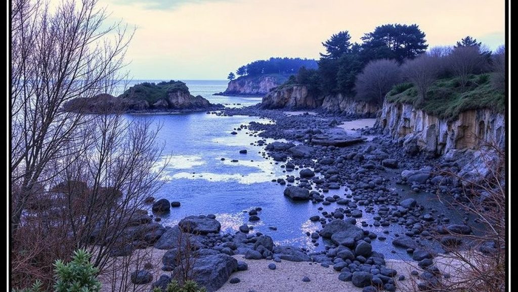 Entorno natural de Praia das Bólas en A Coruña