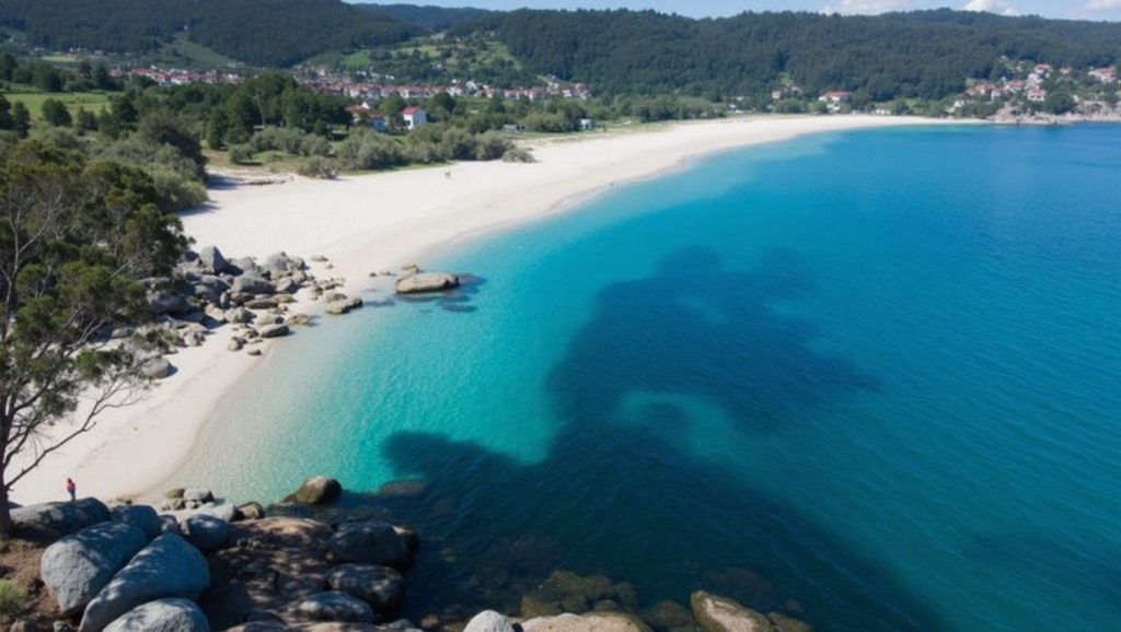 Aguas de Praia das Castiñeiras en Cangas de Morrazo (Pontevedra)