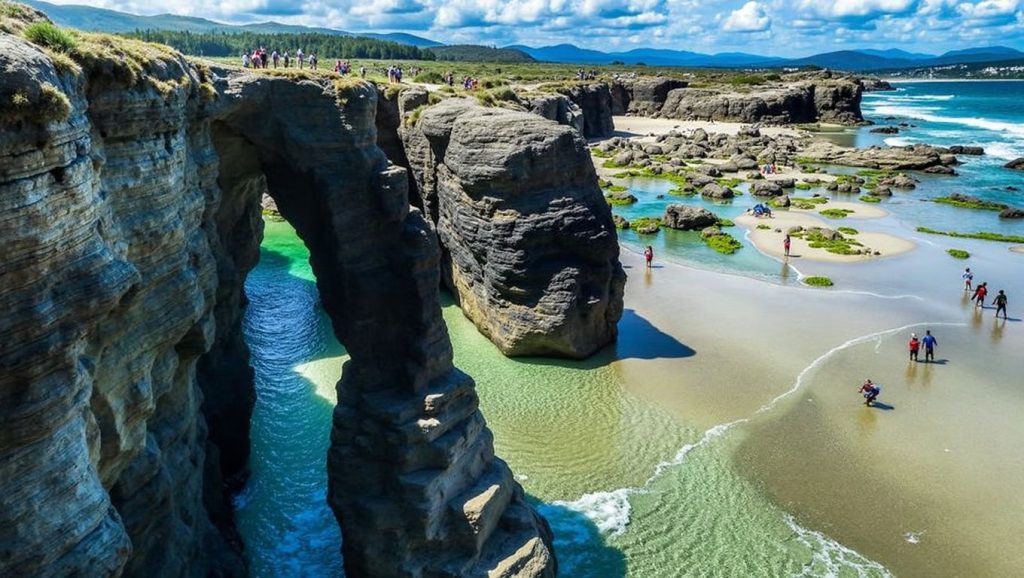 Acantilados y costa de Praia das Catedrais, Barreiros (Lugo)