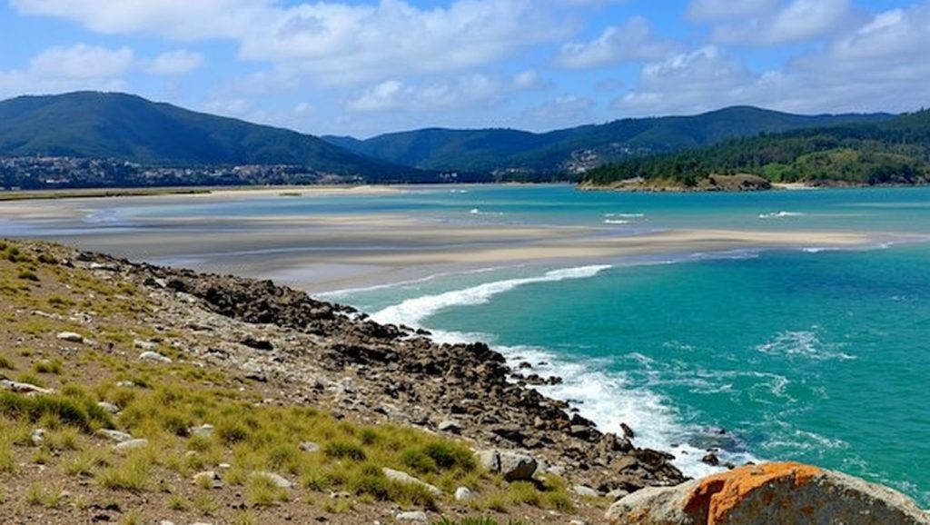 Panorámica de Praia das Cunchas, A Coruña