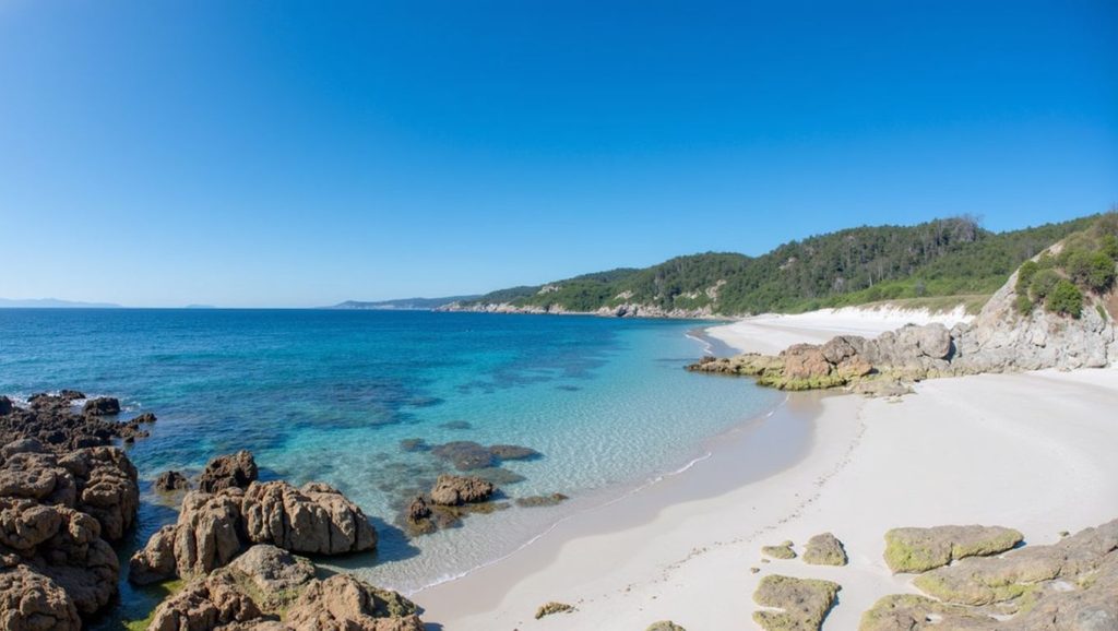 Entorno natural de Praia das Dornas en Pontevedra