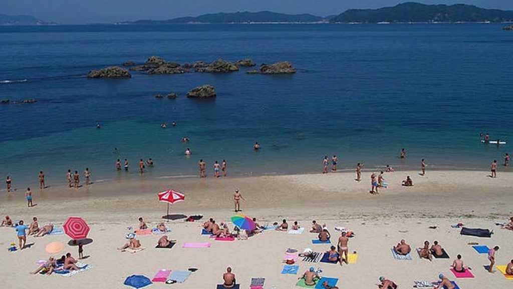 Ría y costa de Praia das Fontes en Vigo, Pontevedra