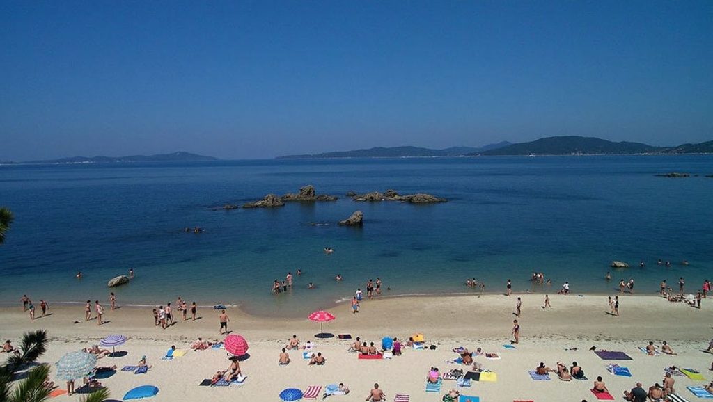 Entorno natural de Praia das Fontes en Pontevedra