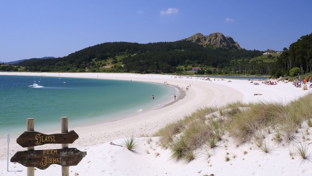 Praia das Fontiñas en Bueu (Pontevedra)