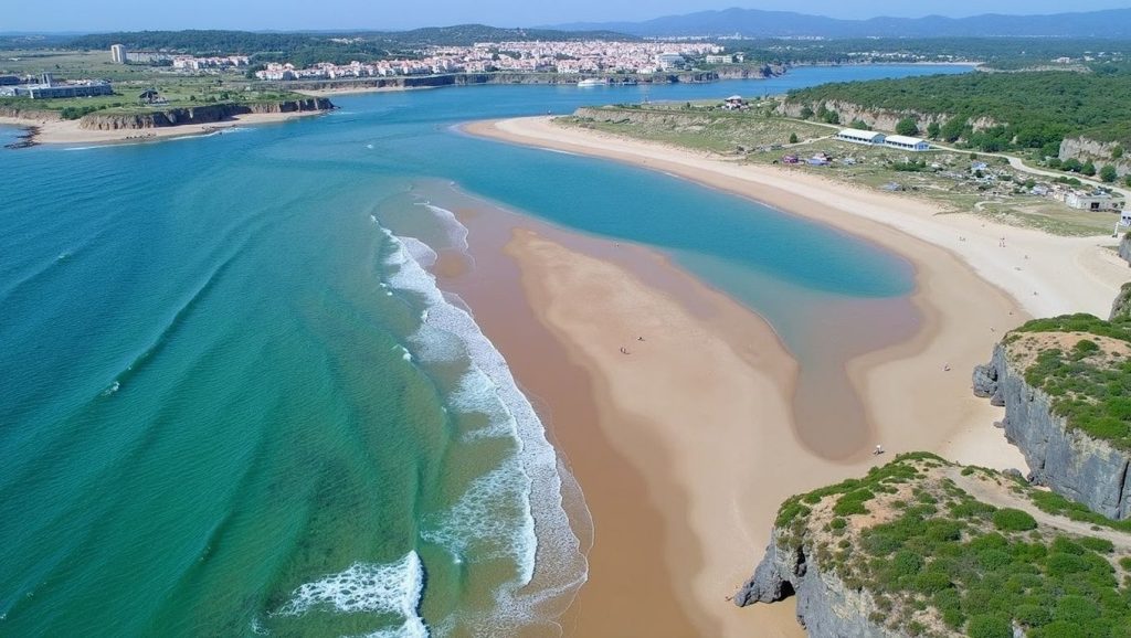 Amplio horizonte marino en Praia das Furnas, O Porto do Son