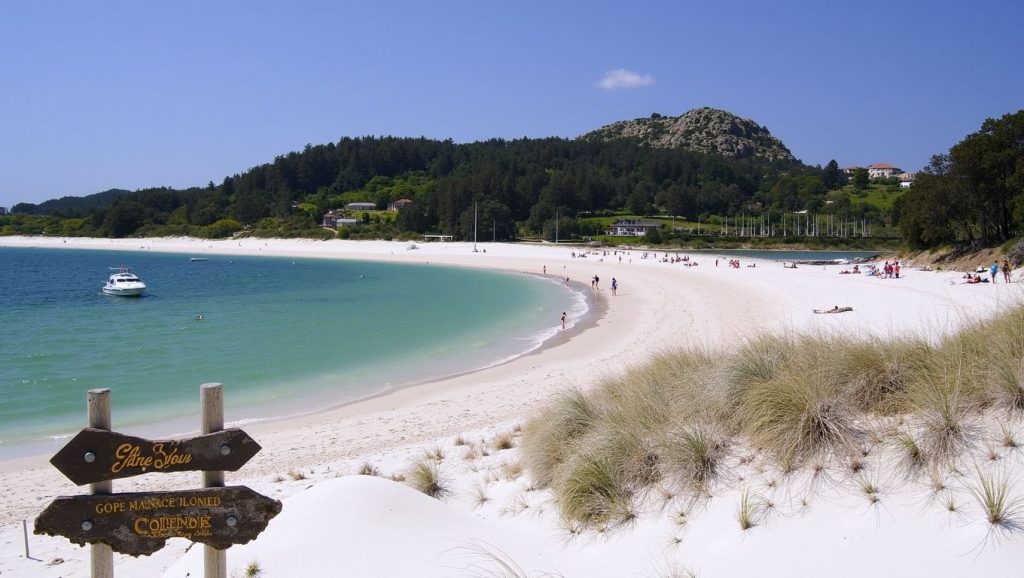 Praia das Gradellas en Bueu (Pontevedra)