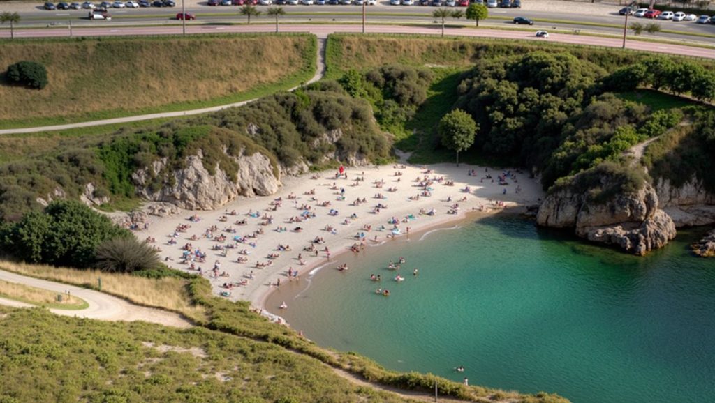 Aguas de Praia das Lapas en A Coruña (A Coruña)