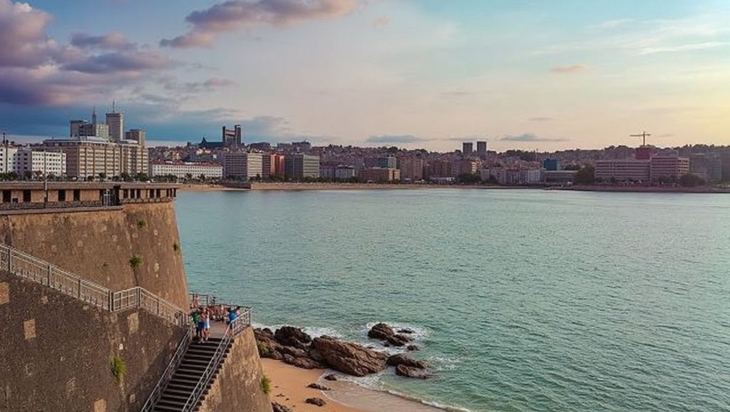 Panorámica de Praia das Morosas, A Coruña