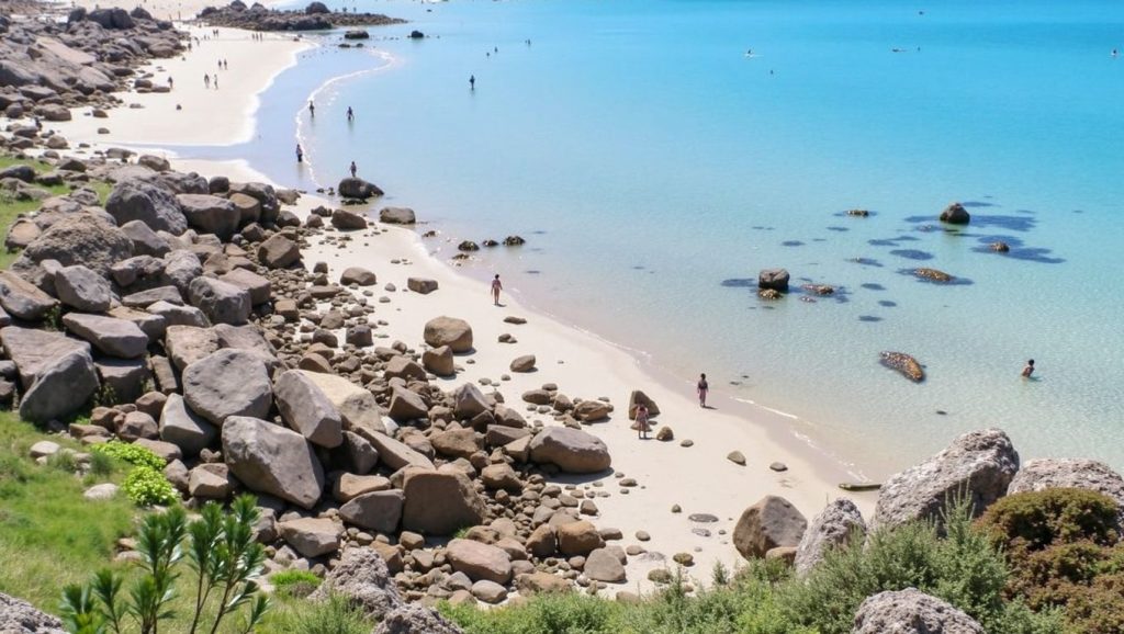 Panorámica de Praia das Pedras dos Caramuxos, Pontevedra