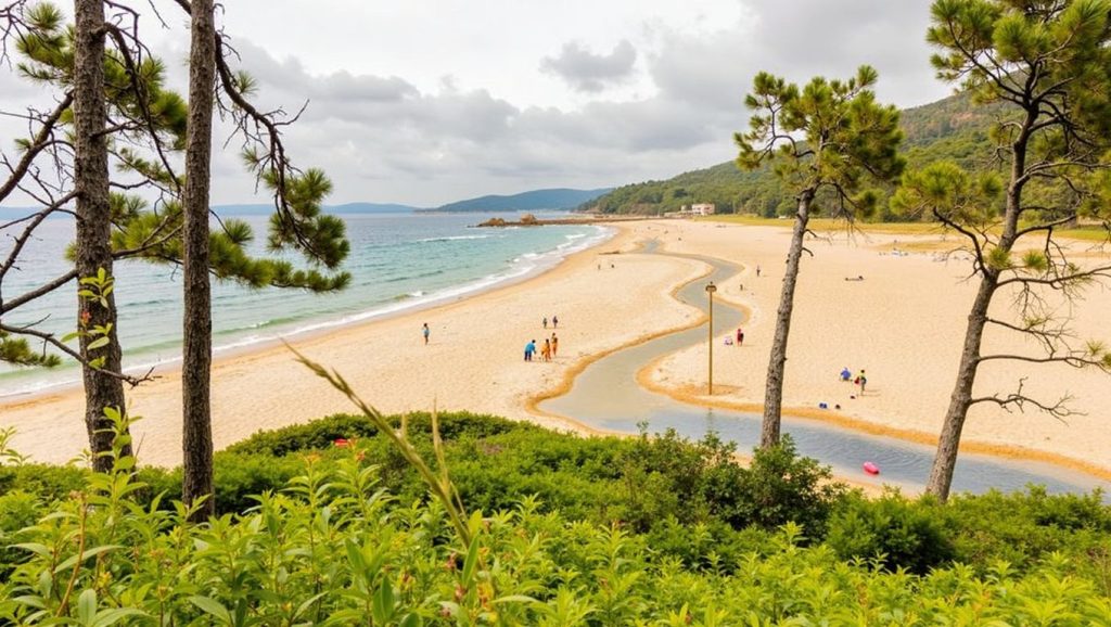 Entorno natural de Praia das Raias en A Coruña